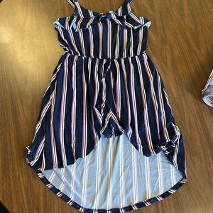 Girls high low romper